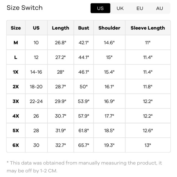 BloomChic Plus Size 3XL Solid Chiffon Patchwork Puff Sleeve T-shirt us22-24 - Picture 7 of 7